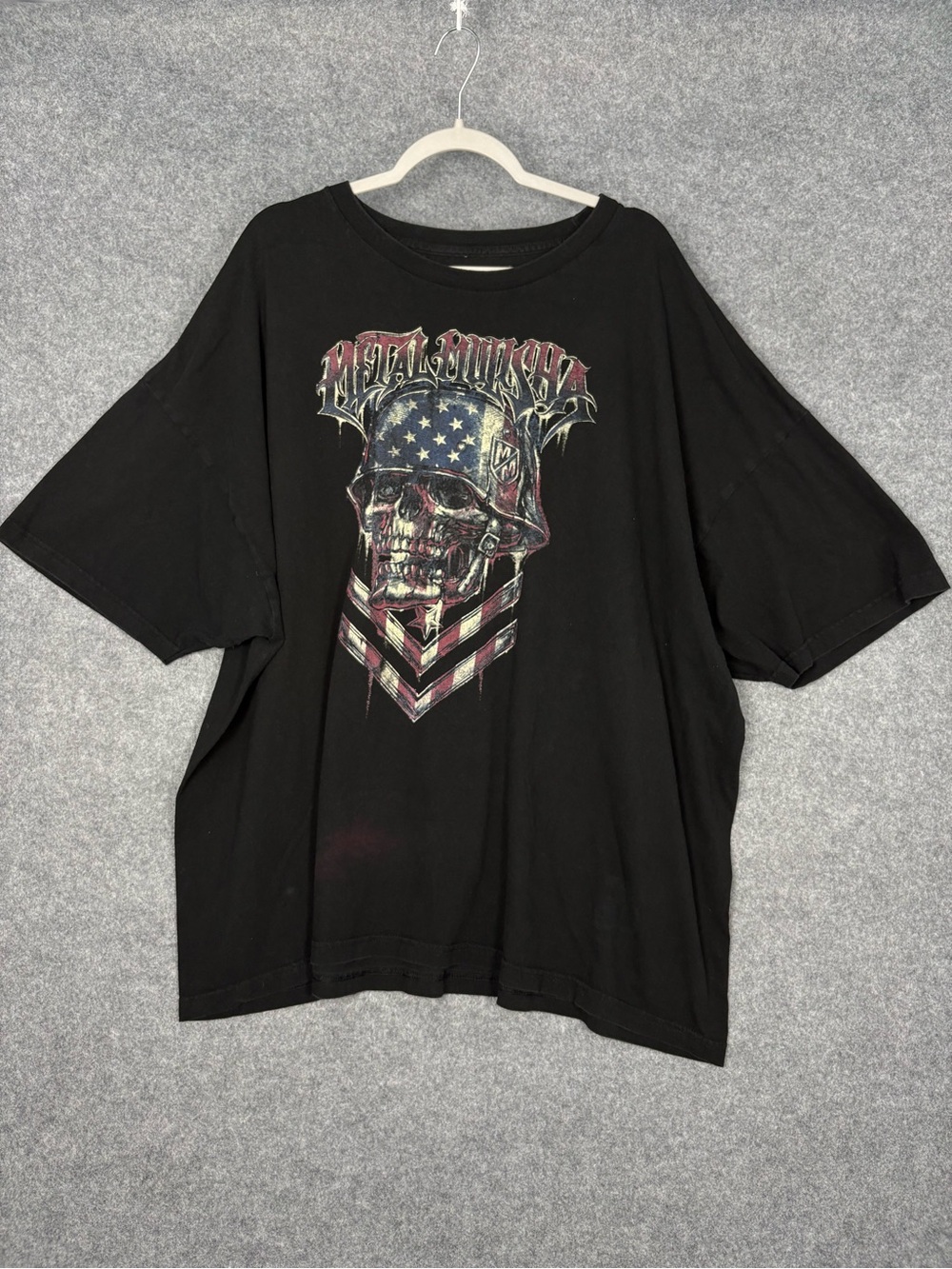 Metal Mulisha Skull Graphic Oversized Black T-Shirt Adult
